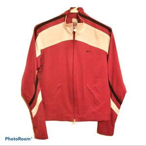 NIKE hot pink & white jacket size M